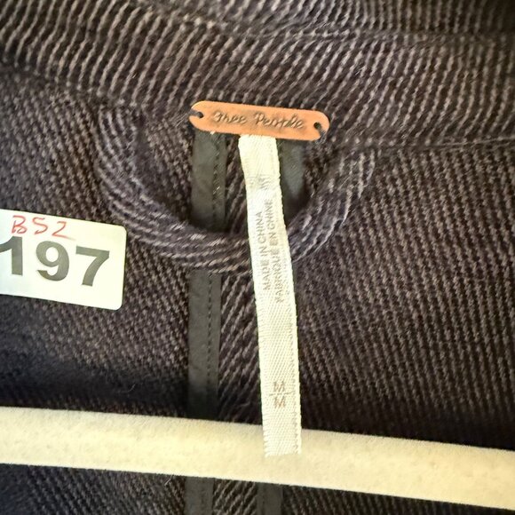 Free People Women's Blazer Jacket Sz M Black Combo Wool Blend Better Together - Picture 6 of 14